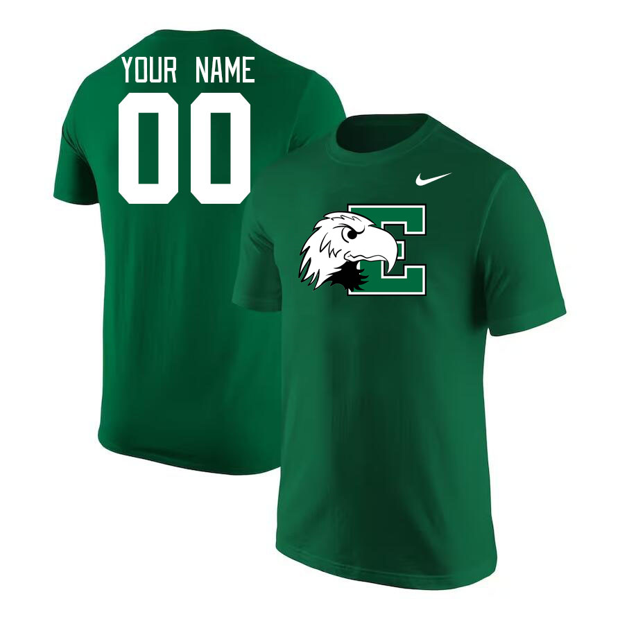 Custom Eastern Michigan Eagles Name ANd Number Tshirts-Green